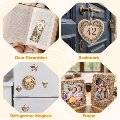 FeuuWamme Wood Burning Tool Kit - 121Pcs DIY Craft Gift Set for Beginner - Image 5