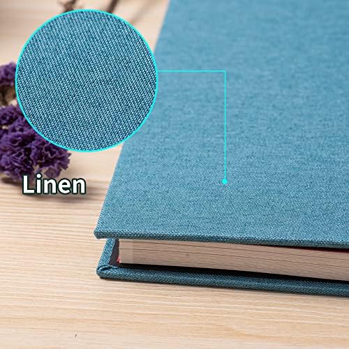 Sky Blue Photo Album Self Adhesive Scrapbook Album for 4×6 Photos/Pictures DIY Linen Cover Album 15 Sheets/30 Blank Pages for Family Wedding, Birthday, Christmas, Anniversary - Image 4