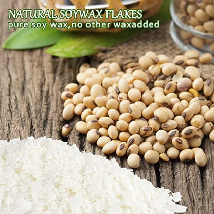 Wfmolcand Natural Soy Wax DIY Candle Making Supplies-Soy Wax Flakes- Making from Farm, No Additives, Harmless and Pure 2 lb (32 oz) - Image 5