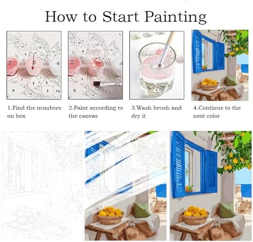 ZRIZQ Paint by Numbers Kit for Adults Beginner,Lemon Tree,16x20 - Image 5