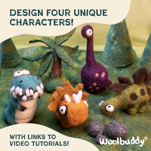 Woolbuddy Needle Felting Kit Starter Set (Dinosaur) for Beginner & Adults - Image 3