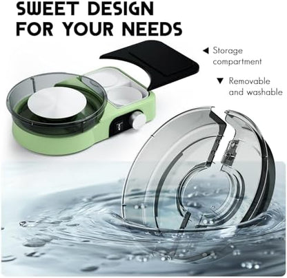 Pottery Wheel for Adults - Complete Pottery Tools Kit for Beginners, 6" Turntable Two-Way Rotation Adjustable Speed, 2.2 lbs. Air Dry Clay, Mini Clay Making Pottery Wheel with Storage Design (Green) - Image 4