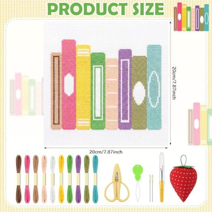 XunYee Needlepoint Canvas Kit, Books - Image 2