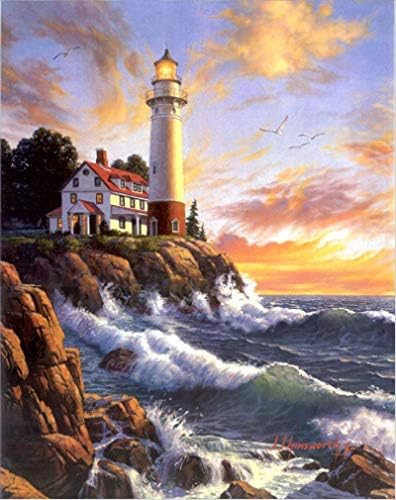 Rocky Shore Lighthouse I - Paper Tole 3D Decoupage Craft Kit 16x20 inches 16-0301 by Unknown
