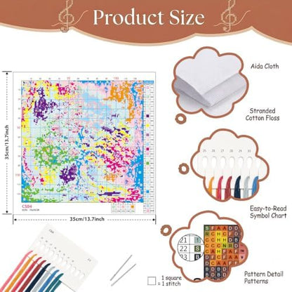 Tree of Life Stamped Cross Stitch Kits for Beginner 13.7x13.7 Inch - Image 6