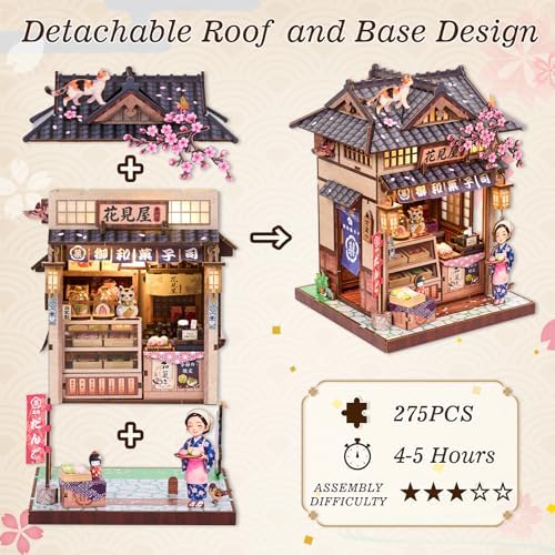 TOYQI Mini House Kit, DIY Miniature Dollhouse Book Nook for Adult - Image 5