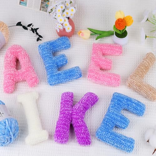 Aeelike 3 Pack Chenille Yarn,Soft Polyester,Each 100g/10.5oz 197yds,Pink - Image 6