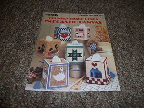 Country Tissue Boxes in Plastic Canvas (Leaflet 411) by Unknown