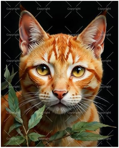 TAOPAOLAB Ginger Cat Paint by Numbers Kit for Adults - DIY Curious Tabby Portrait Painting on Canvas 16x20In, Acrylic Paint Set, Suitable for Beginners, Pet Art for Home Decoration or Gifts by Unknown