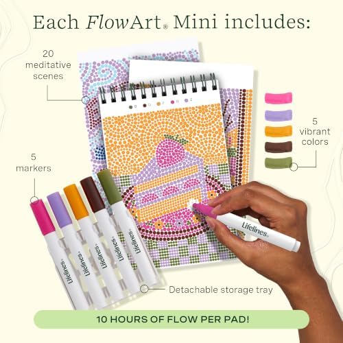 Lifelines FlowArt Mini Activity Pad, 3-Pack - Dot-by-Letter Coloring Books - Image 4