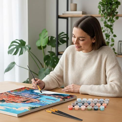 Beautiful Paint By Number Kit for Adults - Painting Set with 2 Canvases - Image 7