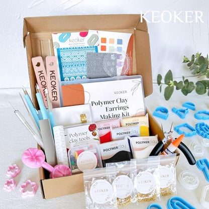 Keoker 123 PCS Clay Earring Making Kit, Polymer Clay Jewelry Making Kit for Teens and Adults, Fashion Designer Kits, Polymer Clay Earrings Kit Crafts, Great Gifts - Image 2