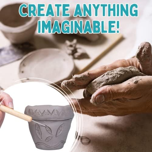 Pottery Tool Starter Kit- 15-Piece 26-Tool Beginner's Clay Ceramics Modeling Carving Sculpting Set- Arts & Crafts School Project, w Carrying Case, Birthday Gift for Kids, Gift Set for Artists - Image 5