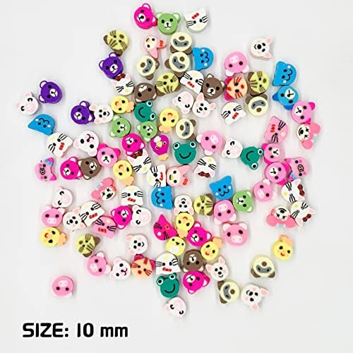 100 Pcs Polymer Clay Beads Cartoon Heishi Spacer Beads Supplies for DIY Bracelet Earring Necklace Jewelry Making (Animal) - Image 2