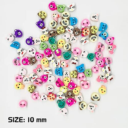 100 Pcs Polymer Clay Beads Cartoon Heishi Spacer Beads Supplies for DIY Bracelet Earring Necklace Jewelry Making (Animal) - Image 2