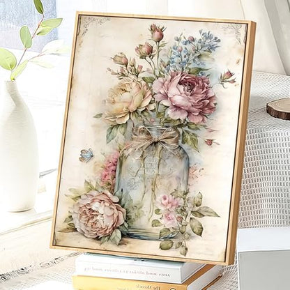 JATOK Paint by Numbers Kit for Adults, Vintage Vase Florals, 16 x 20 in - Image 4