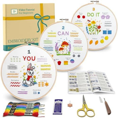 Bradove Beginner Embroidery Kit for Adults and Kids by Bradove