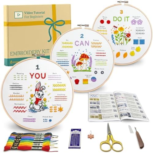 Bradove Beginner Embroidery Kit for Adults and Kids by Bradove