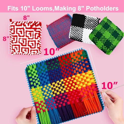 OYACH 10inch Cotton Potholder Weaving Loom Refill Loops,440 Potholder Loops - Image 5