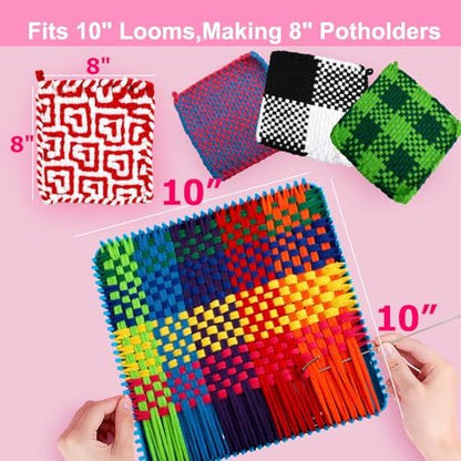 OYACH 10inch Cotton Potholder Weaving Loom Refill Loops,440 Potholder Loops - Image 5