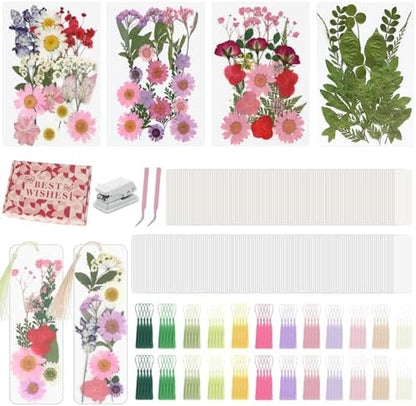 440 Pcs Pressed Flower Bookmark Kit, Handmade Craft for Women by Unknown