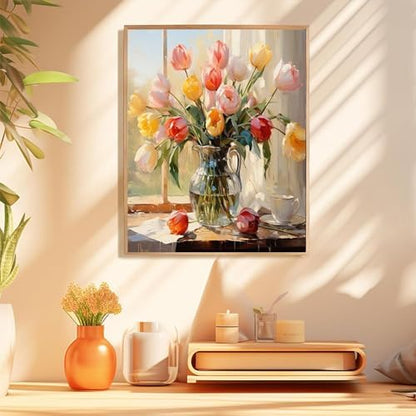 Arttoplus Flower Paint by Numbers Kit for Adults Canvas 16x20inch - Image 4