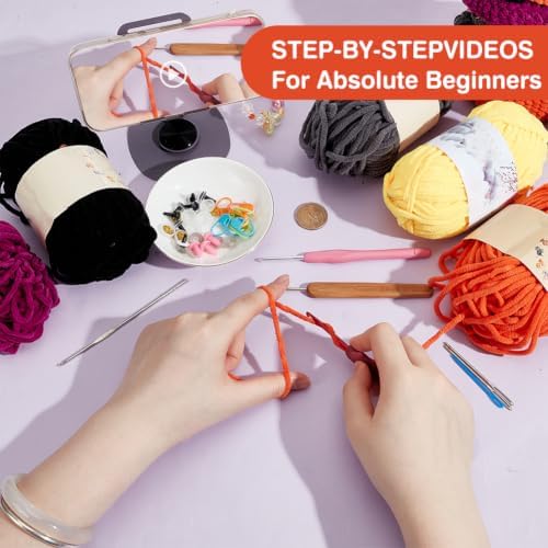 ORIGACH 4 Set Halloween Witchy Cat Crochet Kit for Beginners - Image 4