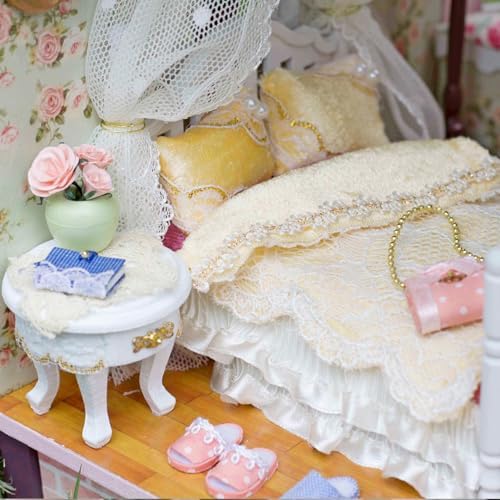 CUTEROOM DIY Miniature Dollhouse Kit – Pink Dream House with Furniture LED - Image 6