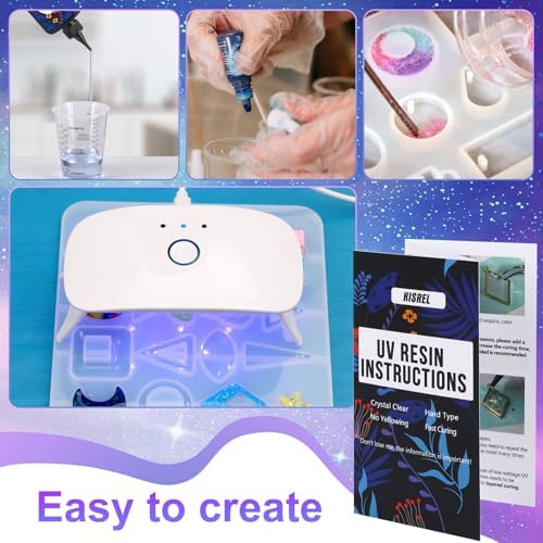 KISREL 300g UV Resin Kit with Light & Molds, Crystal Clear (2 Pack) - Image 5