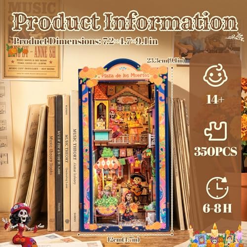 CUTEBEE Book Nook Kit - DIY Miniature House 3D Wooden Puzzle for Adults - Image 2