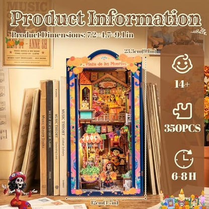 CUTEBEE Book Nook Kit - DIY Miniature House 3D Wooden Puzzle for Adults - Image 2