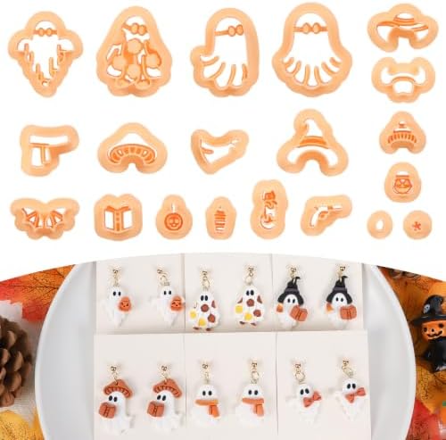 Puocaon Halloween Ghost Polymer Clay Cutters for Jewelry Earring Making by PuocaonPolymerClayTools