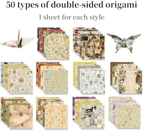 6x6" Origami Paper,50Sheets Double Sided Colored Paper,Square Craft Paper - Image 3
