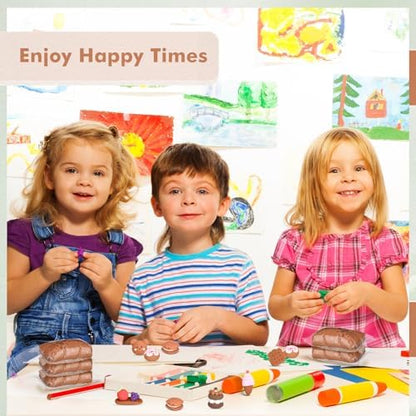 WinnerWhy 108 Pcs Air Dry Clay Bulk 38oz Air Dry Modeling Clay Soft DIY Ultra Light Modeling Clays Foam Magic Crafts for Sculpting Kids Gifts Party School Supplies for Crafts Artistic(Brown) - Image 6