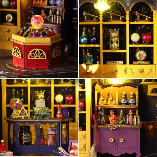 Plustopoy Book Nook Kit, DIY Miniature Dollhouse Booknook Kit - Image 2
