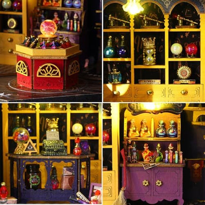 Plustopoy Book Nook Kit, DIY Miniature Dollhouse Booknook Kit - Image 2