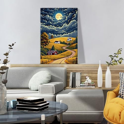ATDMS Landscape Paint by Numbers Kit for Adults with Frame, 8x12 Inch - Image 6