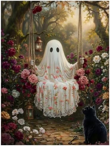 Mandun Halloween Ghost Paint by Numbers Kit for Adults, 16x20 inch by MANDUN