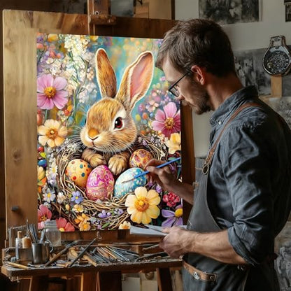 Reivworl Easter Paint by Numbers Kit for Adults Beginner 16×20 inch - Image 3
