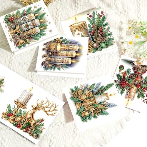 Diamond Painting Greeting Card Kit, Special Shaped Diamonds Painting, DIY Handcraft for Relatives and Friends with Wishes,Unique Design Crafting for Birthday or Holiday Cards - Image 5
