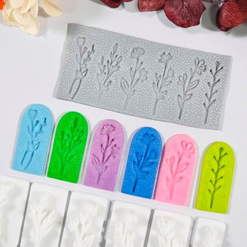Xaekicr A1-4-9B-Handmade Jewelry Pendant Crafting Kit,Flower Plastic Molds Set, DIY Polymer Clay Printing Tools - Image 2