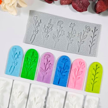 Xaekicr A1-4-9B-Handmade Jewelry Pendant Crafting Kit,Flower Plastic Molds Set, DIY Polymer Clay Printing Tools - Image 2