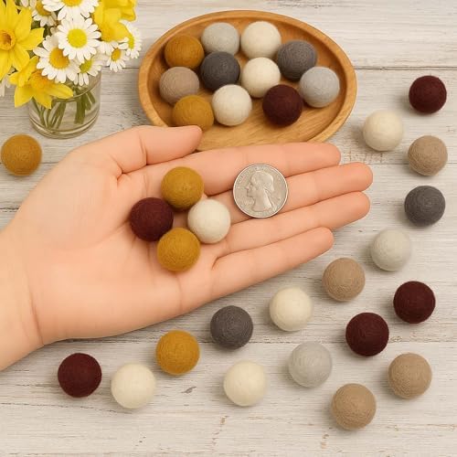 Muimurex 50Pcs Wool Felt Balls 2.0cm for DIY Crafts & Decor(5 Colors) - Image 4