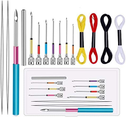 Mayboos 15 Pcs Punch Needle Kit, 8 Sizes Embroidery Punch Needle by Mayboos