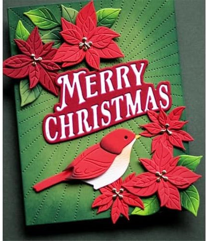 Scrapbooking Die-Cuts, Christmas Metal Cutting Dies for Card Making, Paper Craft Punch Template, Background Embossing Stencils, DIY Album Décor (Christmas Flowers- 10.2x11cm) - Image 5