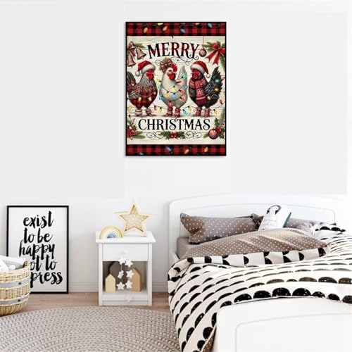 NEGEKFKX Chicken Paint by Numbers Kit for Adults Beginner with Framed,Easy Adult Paint by Number Kits on Canvas DIY Painting for Beginners Art by Numbers for Home Wall Decor 10x12 Inch - Image 2
