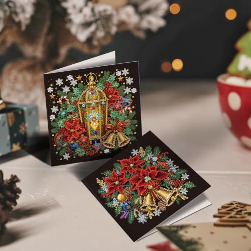 LAKEQUILL DIY Diamond Art Painting Greeting Kit, 12 Pieces, Creative Craft Set，Christmas - Image 5