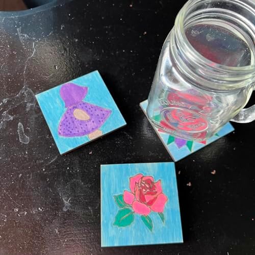 Barn Quilt Stencil | Unfinished Wood Quilt Block Painting Sign | DIY Painting Craft Kit for Adults | Farmhouse Wall Art and Quilting Decor (3 inches, HST Square) - Image 6