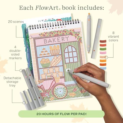 Lifelines FlowArt Activity Pads 3-Pack, Dot-by-Letter Guided Coloring Books - Image 3