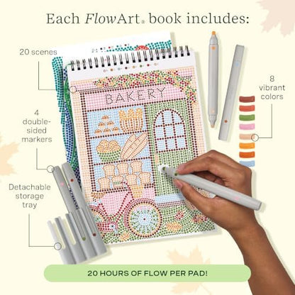Lifelines FlowArt Activity Pads 3-Pack, Dot-by-Letter Guided Coloring Books - Image 3